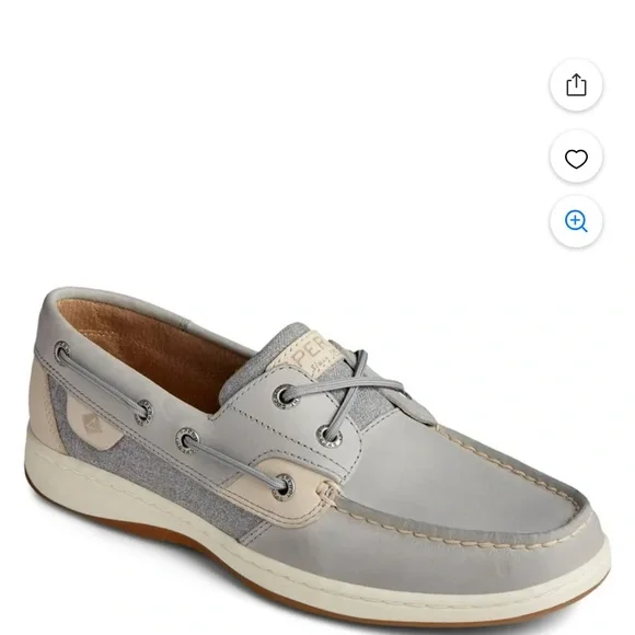 Sperry Bluefish 2 Eye Boat Show. Gray with Sparkly Accents. - Picture 1 of 7